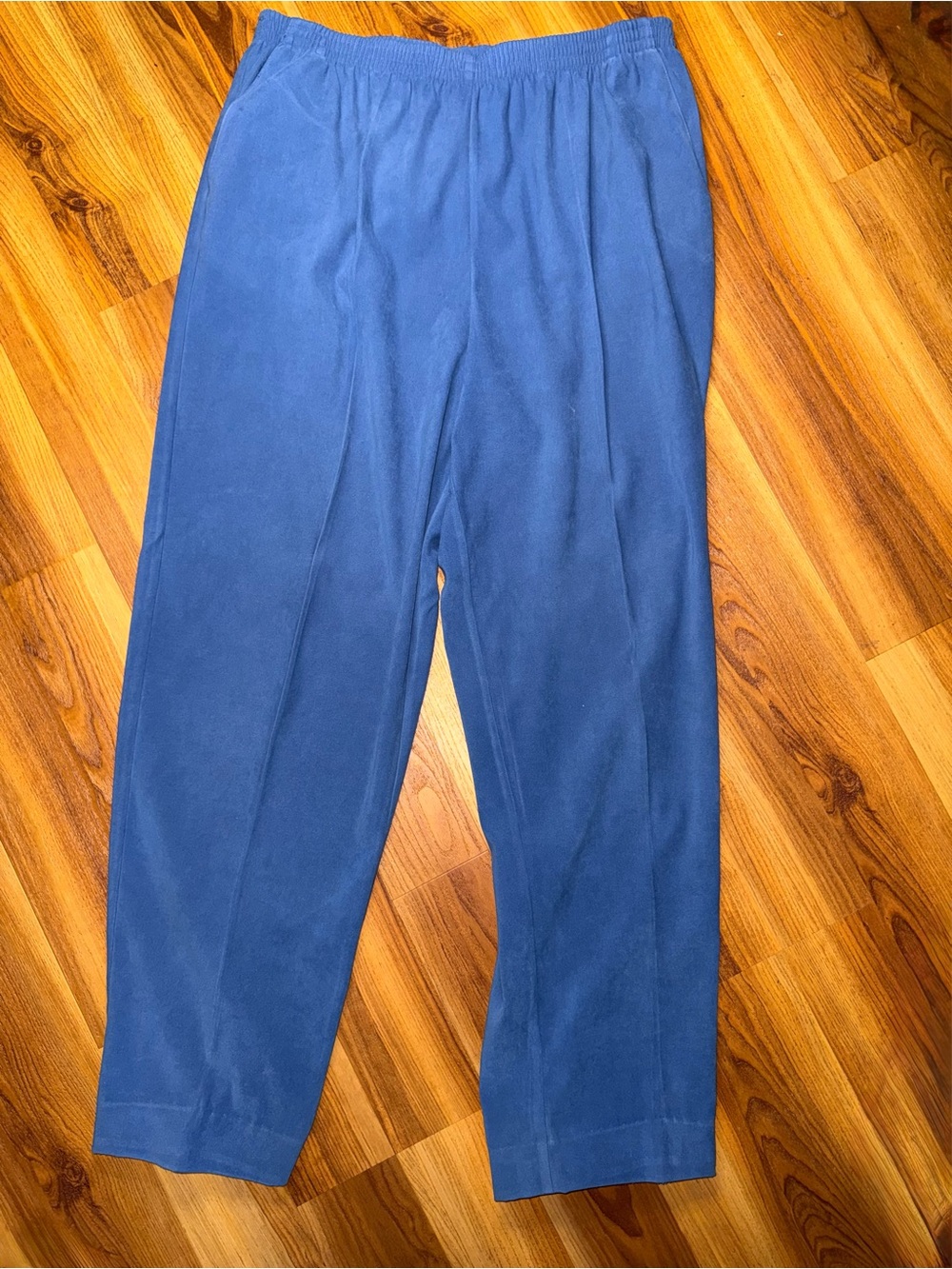 Alfred Dunner Navy Blue Elastic Waist Joggers
